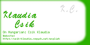 klaudia csik business card